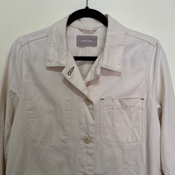 Everlane The Denim Chore Jacket Button in Beige color size M - Picture 3 of 10